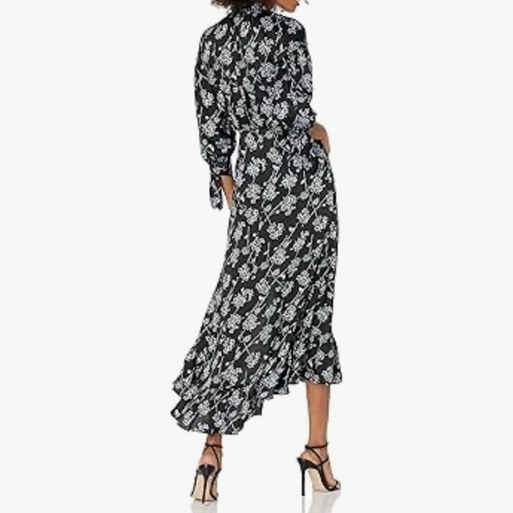 Cinq à Sept Women's Halette Dress Floral Black and White Midi Dress, Size 2 - Picture 2 of 16